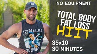 30 Minute Total Body HIIT Fat Loss Workout (No Equipment)