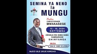 1: NGUVU YA SAUTI YA DAMU YA YESU KATIKA MIFUMO  || MWL CHRISTOPHER MWAKASEGE