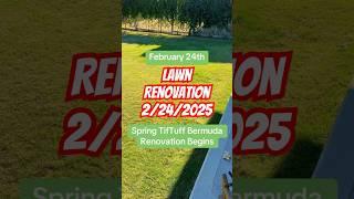 Lawn Renovation 2025. Scalp with @MyRolux X25 to 4mm. Then aeration! More to come! #lawn #lawncare