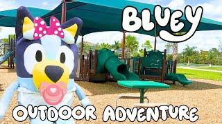 Bluey Playground Boo Boo!  Baby BLUEY Stinky Nappy in the Store! Don't Be Messy | Lessons For Kids