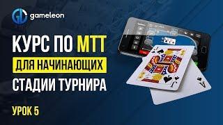 Турнирный покер обучение. Курс по МТТ покер. Урок №5: "Стадии турнира"