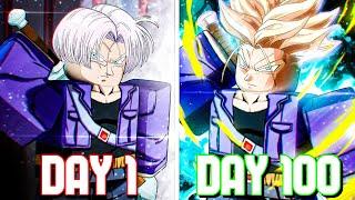 I SURVIVED 100 Days as TRUNKS in Dragon Soul.. - Roblox