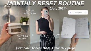 JULY MONTHLY RESET | goal planning, everything shower routine + honest chats about work life balance