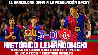 HISTÓRICO LEWANDOWSKI, CIEN GOLES EN CHAMPIONS. EL BARCELONA GANA AL BEST SIN PROBLEMAS