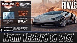 Need For Speed No Limits: Underground Rivals | Sandstorm Showdown | From 1623rd to 21st