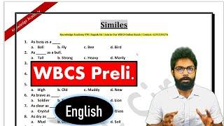 Best of Similes - WBCS English - Sagnik Sir | Knowledge Academy