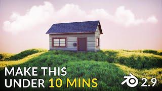 Create a Grassy Meadow Scene in 10 Minutes (Blender 2.9 Tutorial)