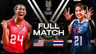  USA vs  THA - Paris 2024 Olympic Qualification Tournament | Full Match - Volleyball