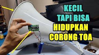 AMPLIFIER KECIL COBA MENGHIDUPKAN SPEAKER CORONG TOA