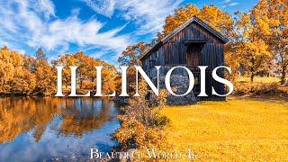 Illinois 4K - Famous Fall Colors and Scenic Autumn Beauty in Illinois - 4K Ultra HD