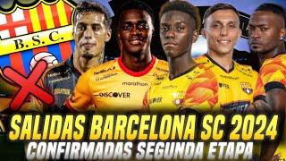 11 SALIDAS BARCELONA SC 2024 CONFIRMADAS! MÁS BAJAS BSC para la SEGUNDA ETAPA