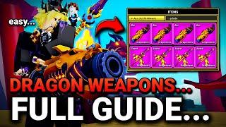 NEW DRAGON WEAPONS NPC FULL GUIDE | DRACO RACE OBTAINED!! | Blox Fruits...