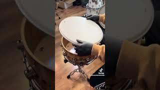 Dw Drums snare drum unboxing #dwdrums #dwdrumsunboxing #drumsunboxing #remodrumheads #drumshorts