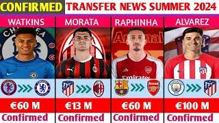 ALL CONFIRMED AND RUMOURS SUMMER TRANSFER NEWS,DONE DEALS,WATKINS TO CHELSEA,RAPHINHA TO ARSENAL