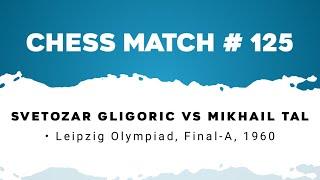 Svetozar Gligoric vs Mikhail Tal • Leipzig Olympiad, Final-A, 1960