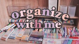 ORGANIZE WITH ME  2020 • stationery collection • stickers • notepads • pens • washi tapes • stamps