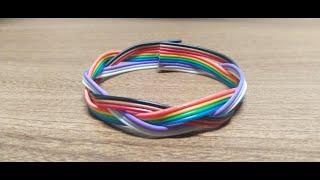 Mystery braid for electronics enthusiast with ribbon wire