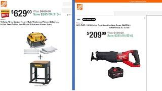 HUGE! Home Depot Special Buys Of The Day 11/13/2024 ONLINE ONLY