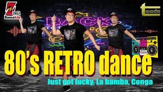 80's Retro Dance (Just got lucky, La bamba, Conga)| Zumba |Easy & Simple Dance workout|Coach tOLits