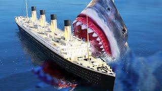 Megalodon Shark Attack Sinking Titanic GTA 5