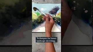 Techniques for looser landscape painting #artcourse #onlinelearning #landscapepainting