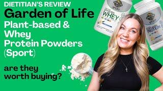 Garden of Life Sport Whey & Plant-based Protein Powder Review (NOT SPONSORED) by a dietitian