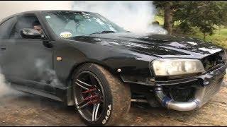 Insane RB25DET R33.4 | 5th gear skid | NZ