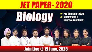 JET Biology Paper Solution - 2020 | 19 June, 2025 | Best Coaching In India. #jet2020 #jetpaper2020
