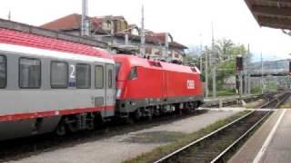 Eurocity 113 Siegen - Klagenfurt / Zagreb  hauled  and pushed by ÖBB1116 at Villach Hbf