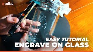  How to engrave on glass | Using an Engraving pen | EASY Tutorial