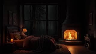  Relaxing Rain Sounds for Deep Sleep | Curl Up by the Fireplace & Relieve Insomnia Symptoms 