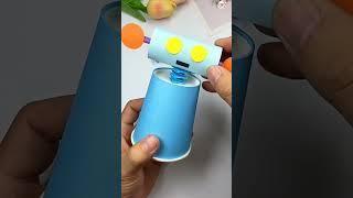 How to make a paper Cup Robot  #shorts #youtubeshorts #papercraft #origami