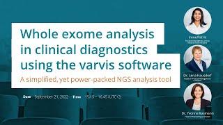 Whole exome analysis in clinical diagnostics using the varvis® software | Workshop @VEPTC 2022