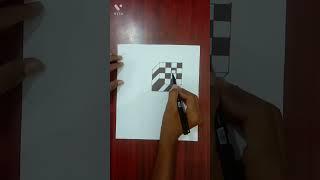 Easy 3D illusion Drawing #3ddrawing #shorts #viral #trending