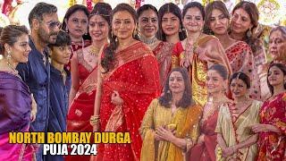 Celebrities arrives at North Bombay Durga Puja 2024 | Kajol, Ajay, Jaya, Alia And Many More