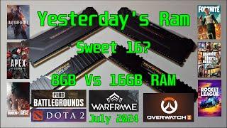 8GB Vs 16GB RAM - 10 Esports Games Tested