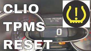Renault Clio TPMS Warning Light Reset