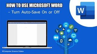 How to TURN ON or OFF Your AutoSave on Microsoft Word for Office 365 - Basic Tutorial | New