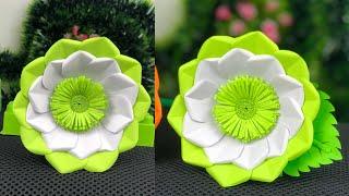 NEW !! Beautiful Paper Flower Making | Paper Crafts For School | Paper Craft | Home Decor Crafts