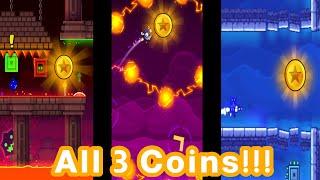 All 3 Coin Locations in Dash (Geometry Dash 2.2)