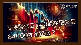 比特幣週五140億期權交割 84000才是鐵底？