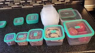 44 Piece Food container unboxing and review. Help keep those portions under control!