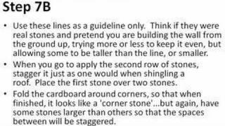 Dollhouse - How to make a   A  miniature Stone Wall
