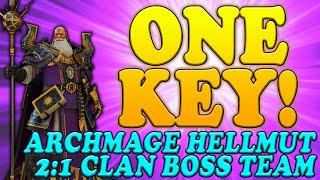ONE KEY! Archmage Hellmut 2:1 Clan Boss Team | Raid Shadow Legends #RaidShadowLegends #Raid #RaidRPG