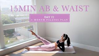 DAY 22 - 1 Month At Home Pilates Plan // 15MIN Lower Abs & Toned Waist // madeleineabeid