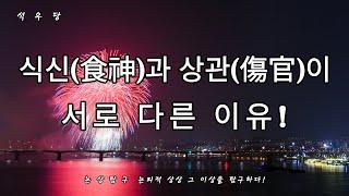 식신(食神)과 상관(傷官)이 다른 이유!(석우당 왕초보 명리학)