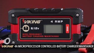 Viking 4A Fully Automatic Microprocessor Controlled Battery Charger & Maintainer