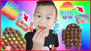 DIY POP IT Chocolate Candy Bars Hack as seen on TikTok Fidget Toys!