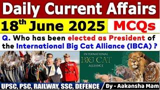 18th June  2025 | June Daily Current Affairs 2025 | Current Affairs 2025 | Dewashish #mcq #current