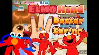 elmo hand doctor caring